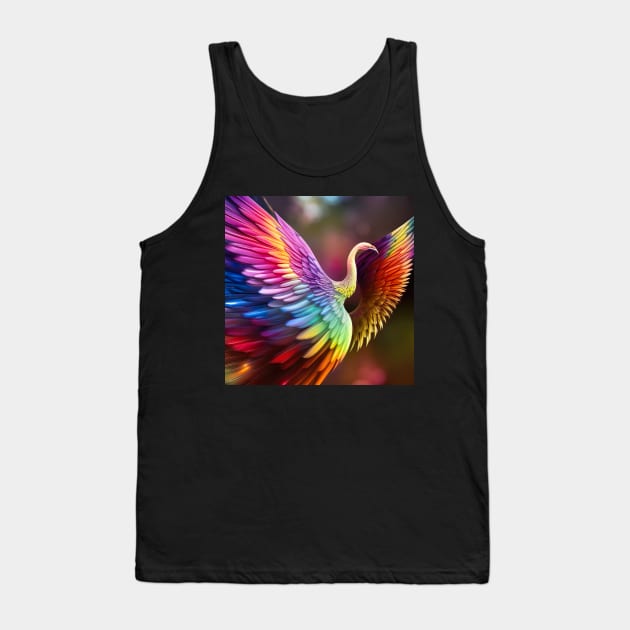 Rainbow fantasy bird Tank Top by moonspirits